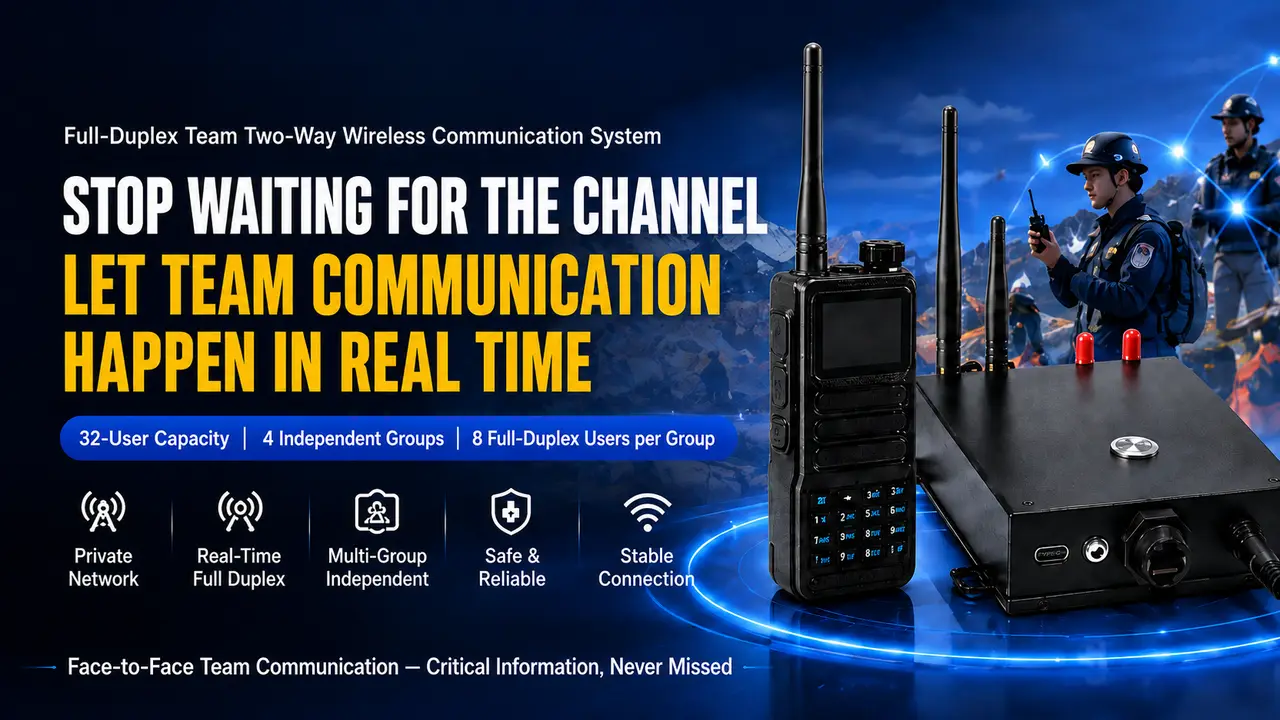 Full-duplex handheld terminal and cluster gateway for professional team communication