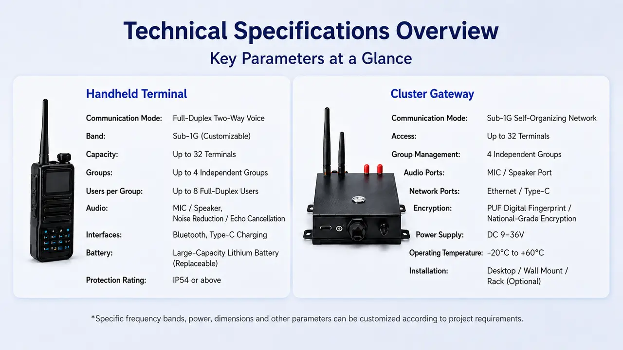Technical overview of the handheld terminal and cluster gateway
