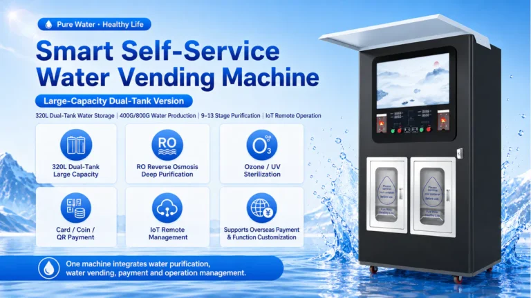 Smart Self-Service Water Vending Machine - Dual-Tank 320L product overview