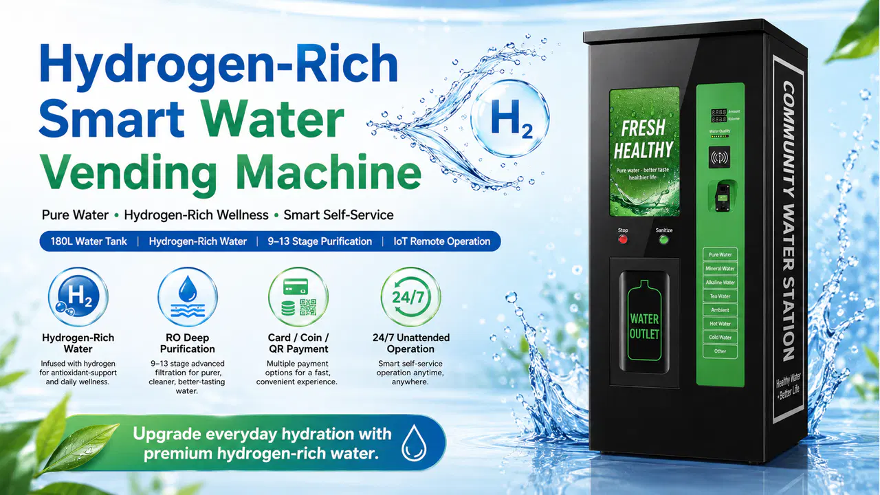 Hydrogen-Rich Smart Water Vending Machine product overview