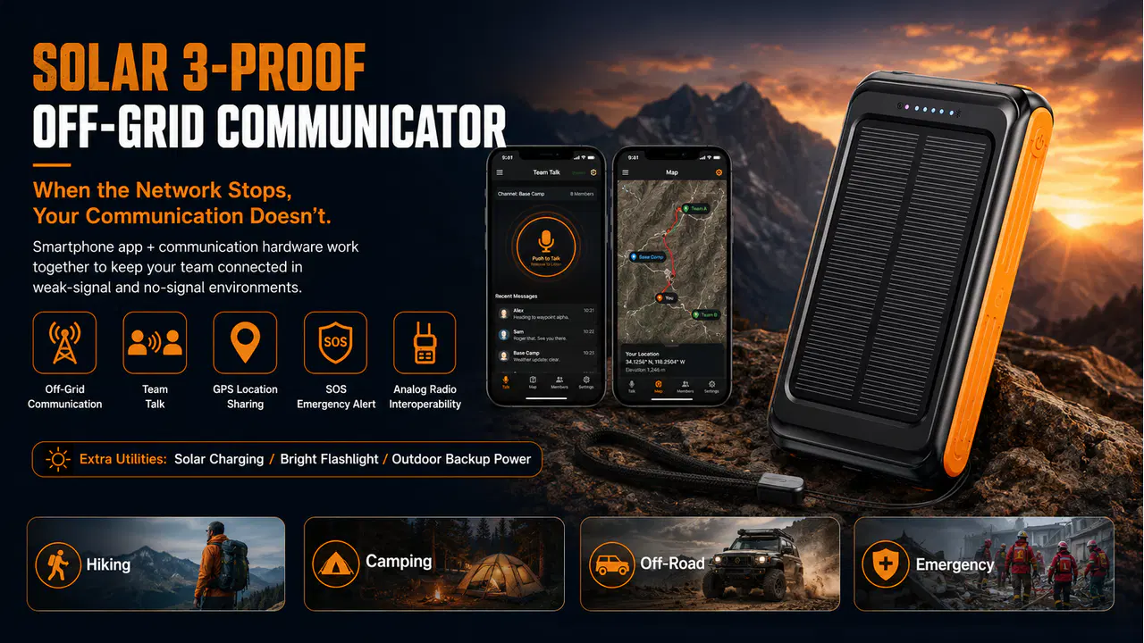 Solar Off-Grid Communicator and Analog Radio Bridge product overview