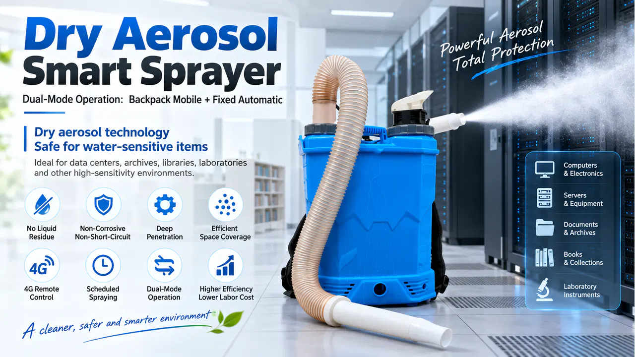Waterless Aerosol Dual-Mode Smart Sprayer product overview