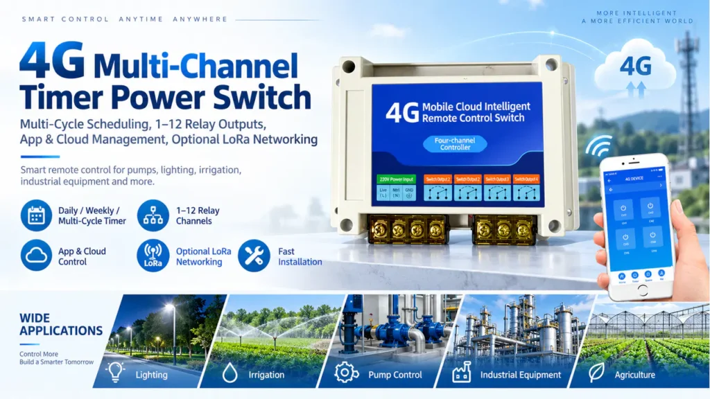 4G Multi-Channel Timer Power Switch