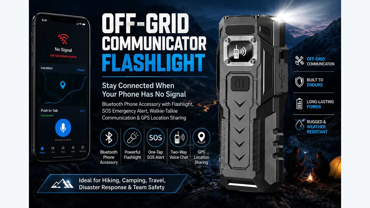 Off-Grid Communicator Flashlight and Analog Radio Bridge product overview