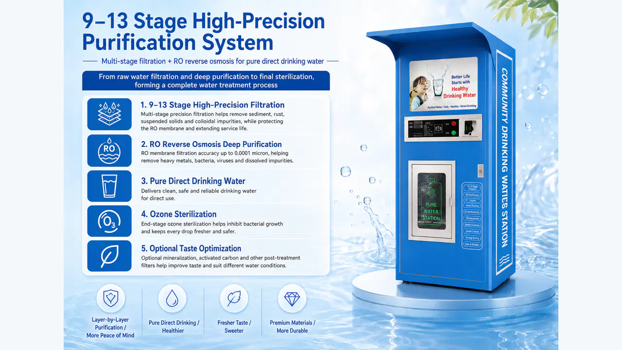 Standard single-tank self-service water vending machine
