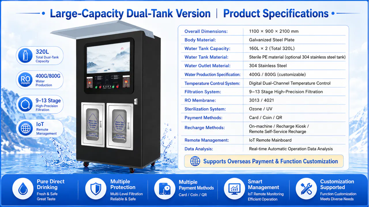 IoT remote management dashboard and mobile monitoring for water vending machines