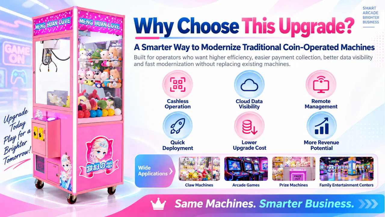 Flexible cashless payment experience for arcade customers