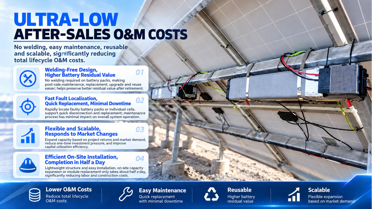 Distributed storage units with illustrated wireless communication across a PV array