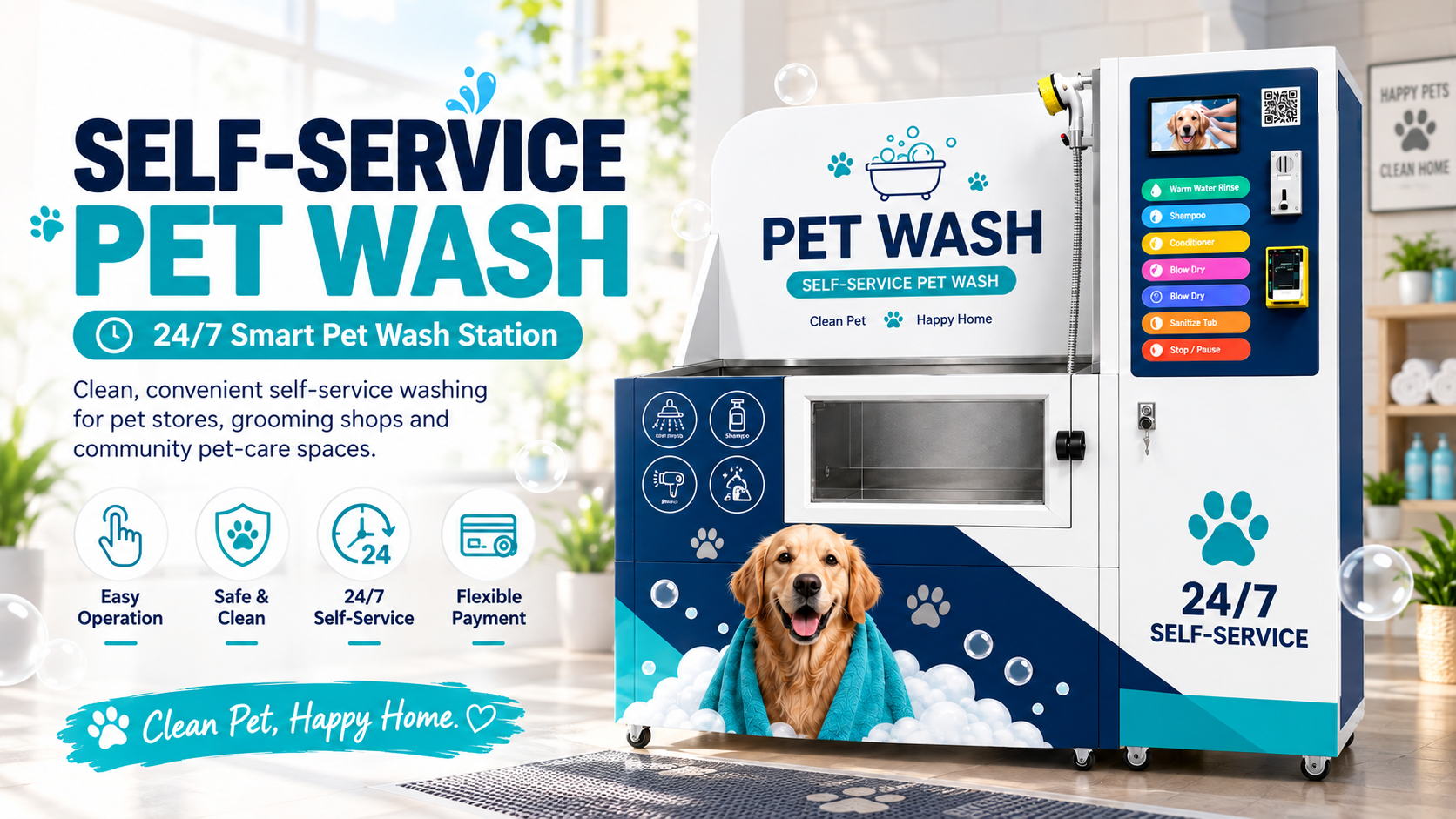 All-in-One Self-Service Pet Wash Machine