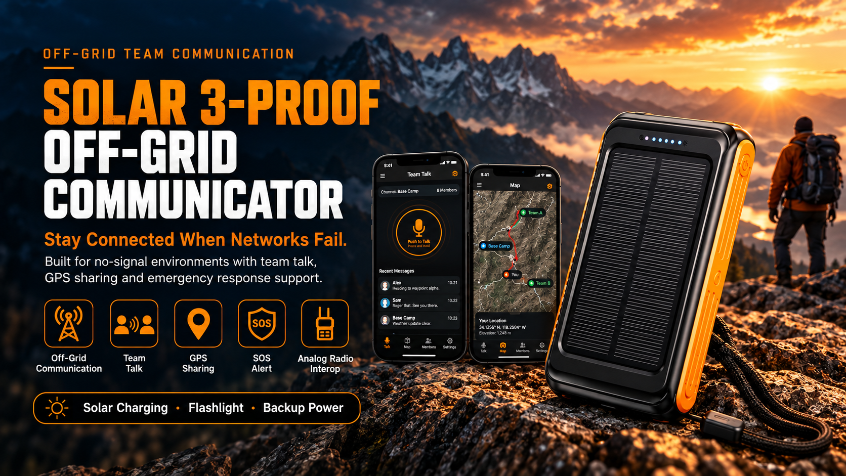 Solar Off-Grid Communicator and Analog Radio Bridge
