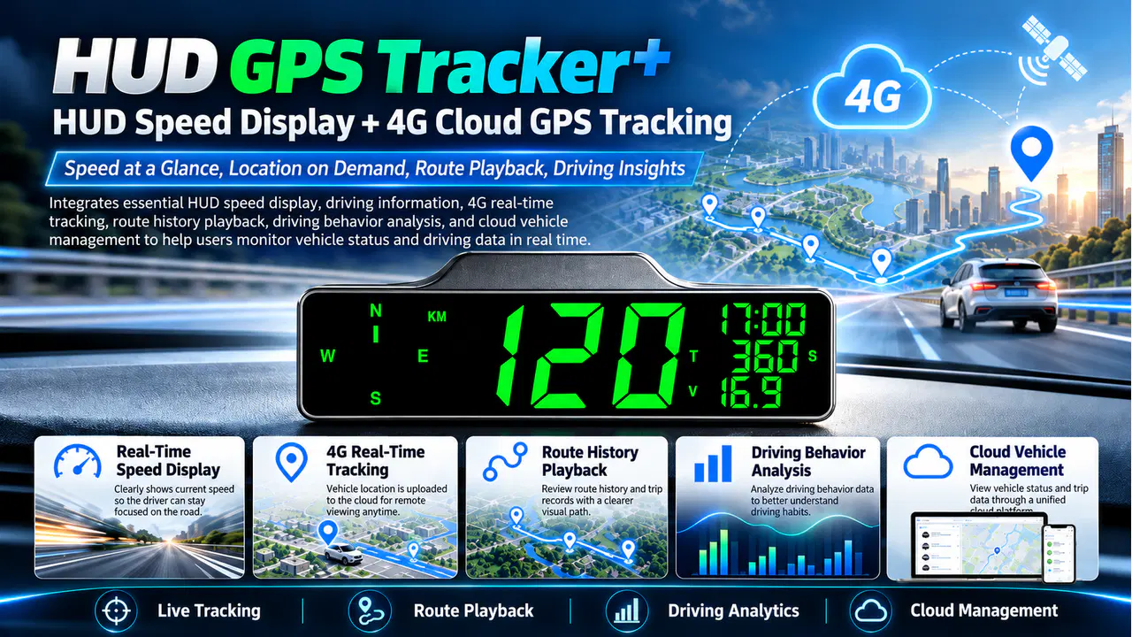 HUD GPS Tracker+ product overview