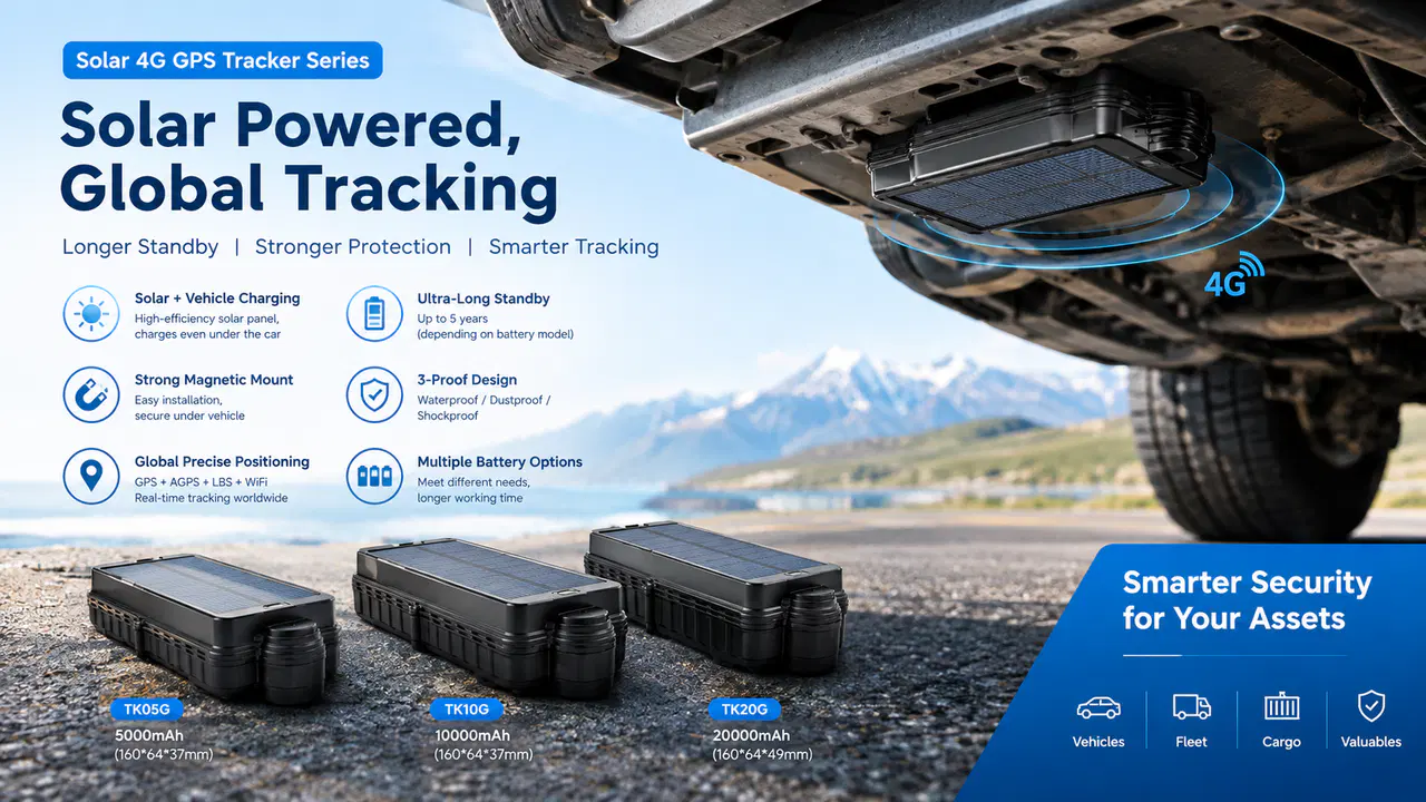 Solar-Assisted 4G GPS Tracker Series product overview