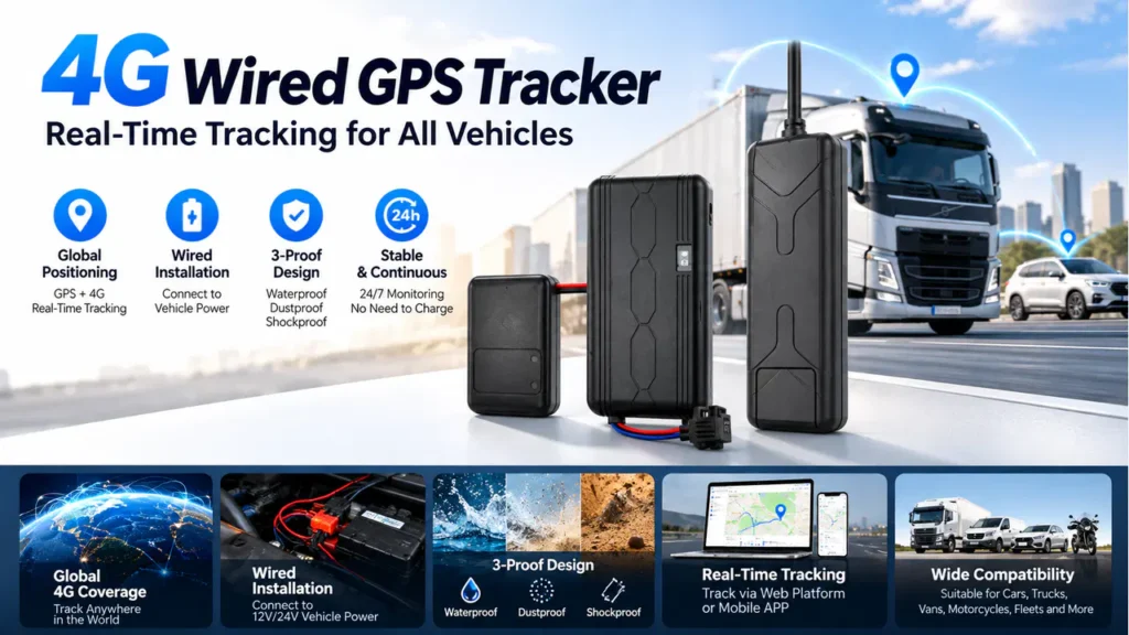 Wired 4G GPS Vehicle Tracker Series