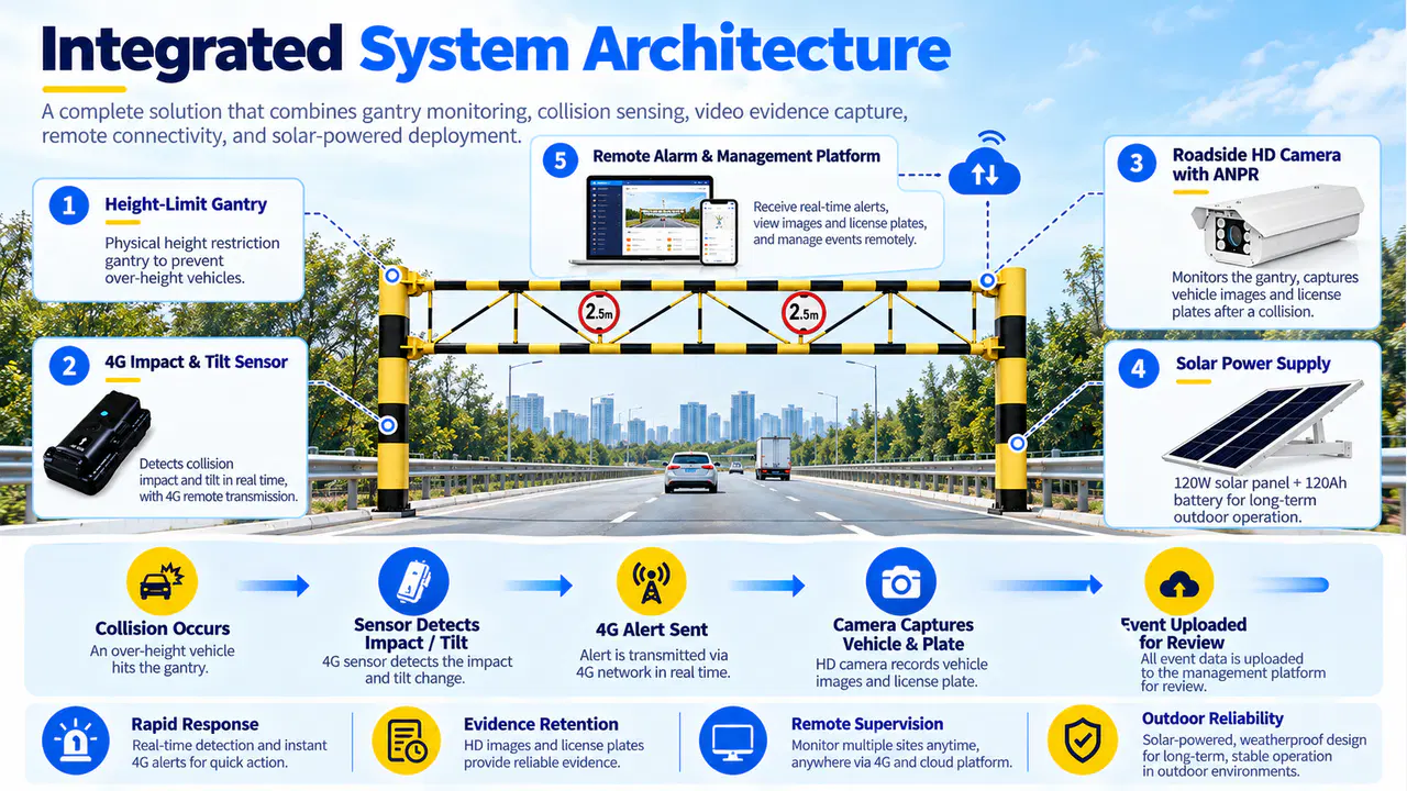 Overheight Gantry Collision Monitoring System — System architecture concept