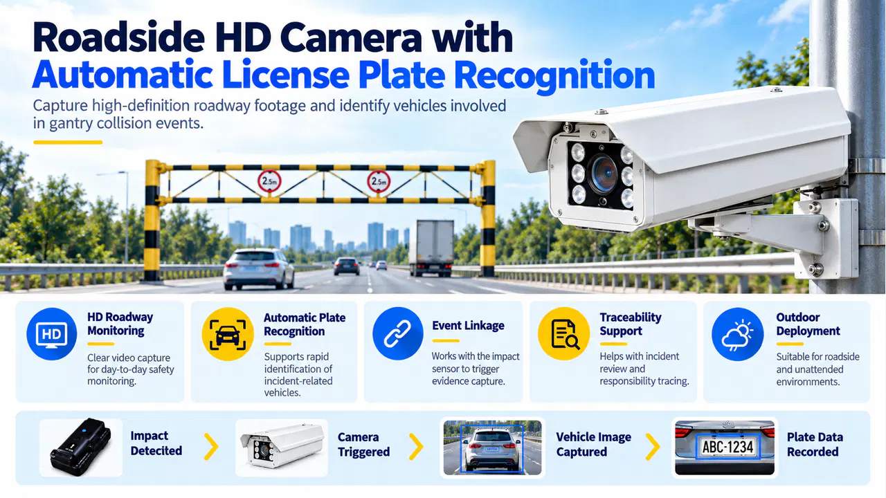 Overheight Gantry Collision Monitoring System — Roadside camera and ANPR concepts